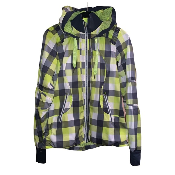 Lululemon Foxy Lime Hooded Pleated Back Jacket - Picture 1 of 6